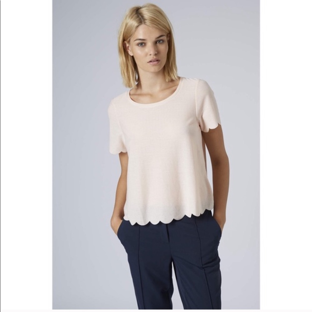 Topshop scallop top